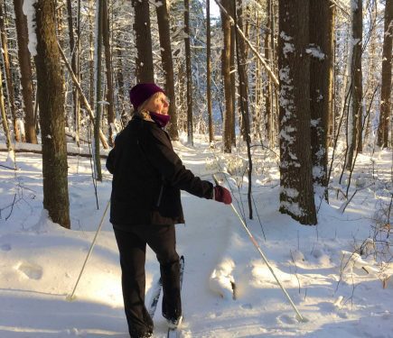 Cross country skiing in Gilbert State Forest